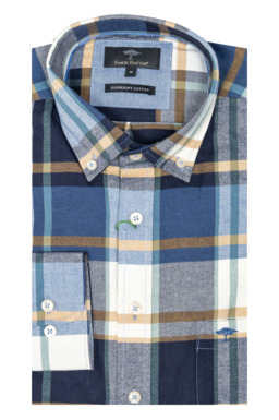 Фото рубашки Приталенный силуэт Рубашка FYNCH HATTON, цвет синий